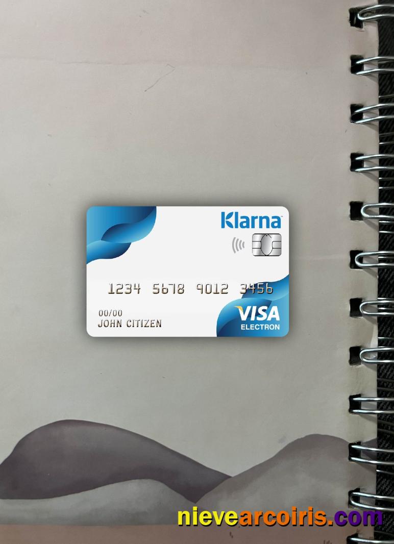 Finland Klarna bank visa electron card photolook